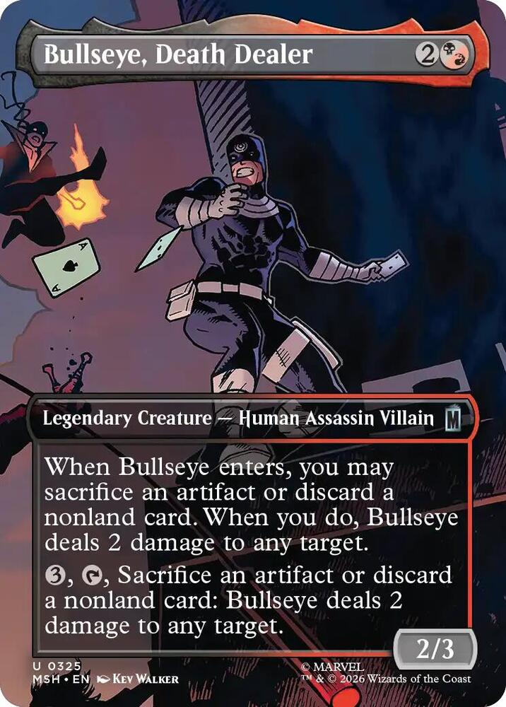 Bullseye, Death Dealer 325 (Marvel Super Heroes)  - Borderless Foil | Good Games North