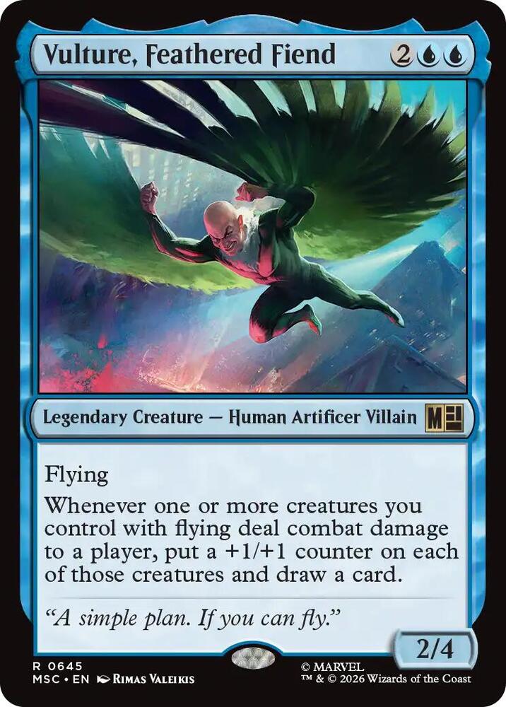 Vulture, Feathered Fiend 645 (Commander: Marvel Super Heroes)  - Foil | Good Games North