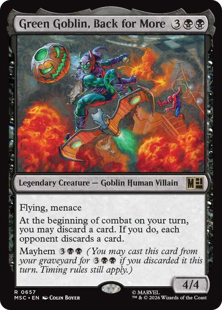 Green Goblin, Back for More 657 (Commander: Marvel Super Heroes)  - Foil | Good Games North