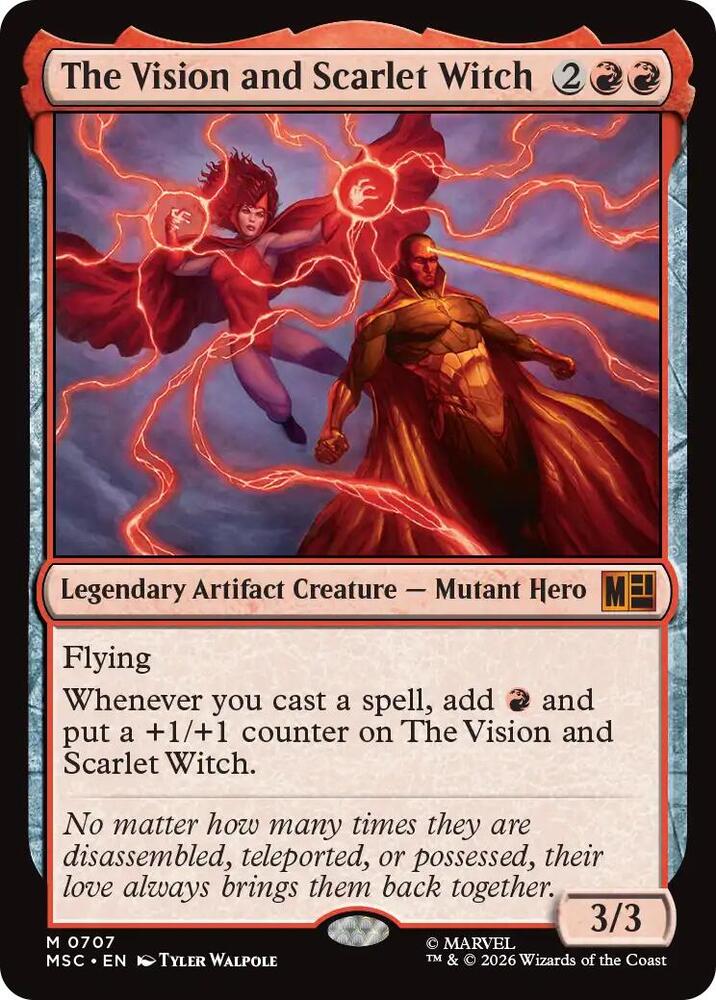 The Vision and Scarlet Witch 707 (Commander: Marvel Super Heroes)  - Foil | Good Games North