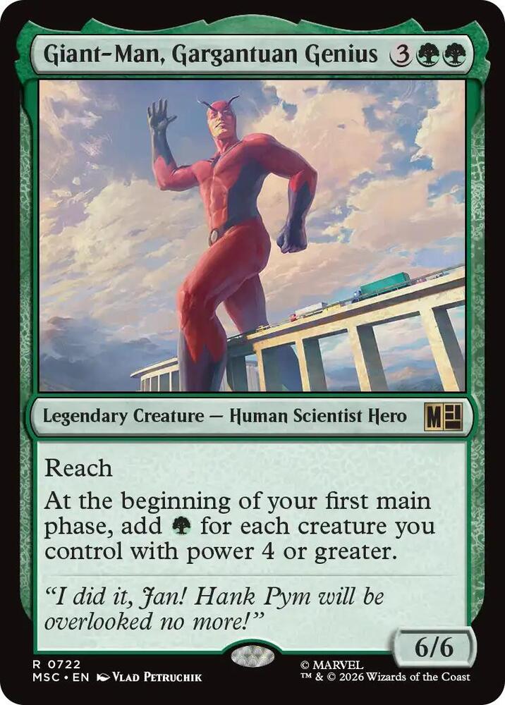 Giant-Man, Gargantuan Genius 722 (Commander: Marvel Super Heroes)  - Foil | Good Games North