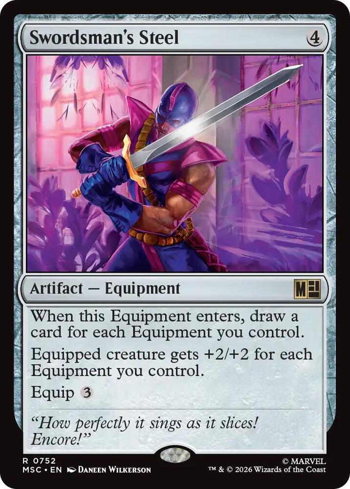 Swordsman's Steel 752 (Commander: Marvel Super Heroes)  - Foil | Good Games North