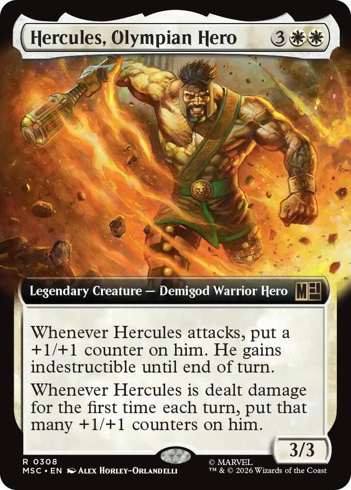 Hercules Olympian Hero Extended Art 308 (Commander: Marvel Super Heroes)  - Extended Art | Good Games North