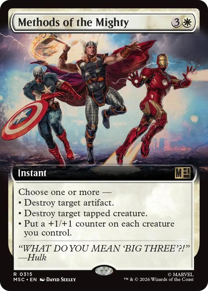 Methods of the Mighty Extended Art 315 (Commander: Marvel Super Heroes)  - Extended Art | Good Games North