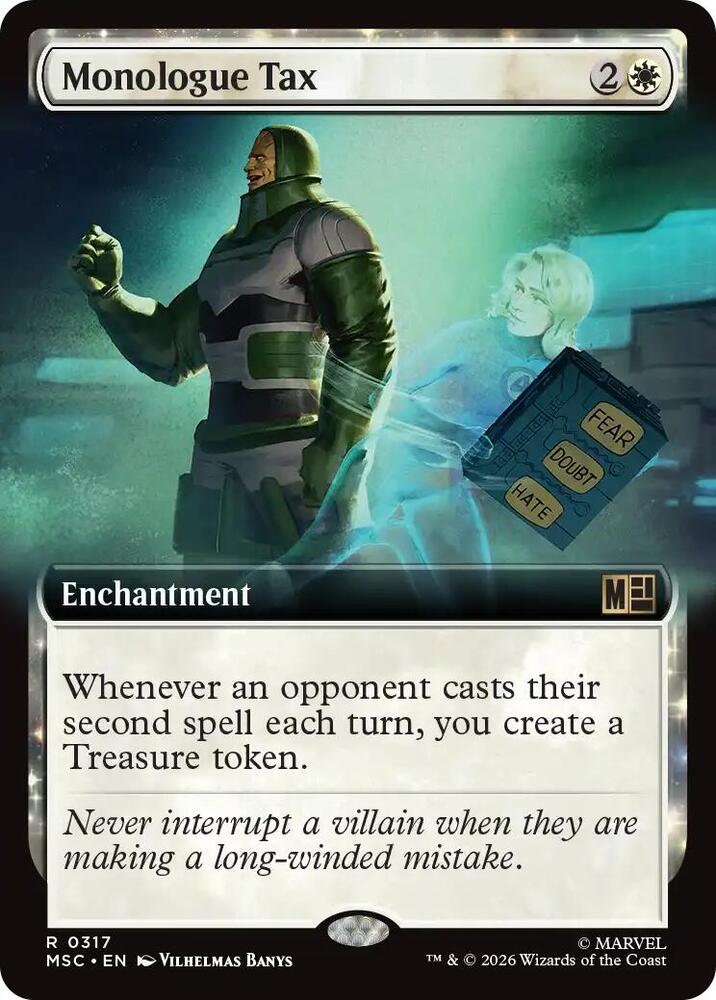 Monologue Tax Extended Art 317 (Commander: Marvel Super Heroes)  - Extended Art | Good Games North