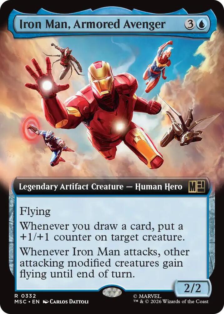 Iron Man Armored Avenger Extended Art 332 (Commander: Marvel Super Heroes)  - Extended Art | Good Games North