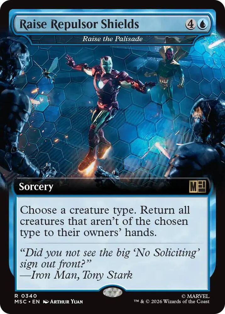 Raise Repulsor Shields Raise the Palisade Extended Art 340 (Commander: Marvel Super Heroes)  - Extended Art | Good Games North