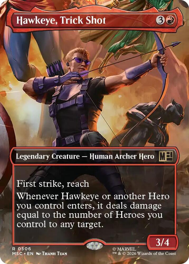 Hawkeye, Trick Shot 506 (Commander: Marvel Super Heroes)  - Borderless | Good Games North