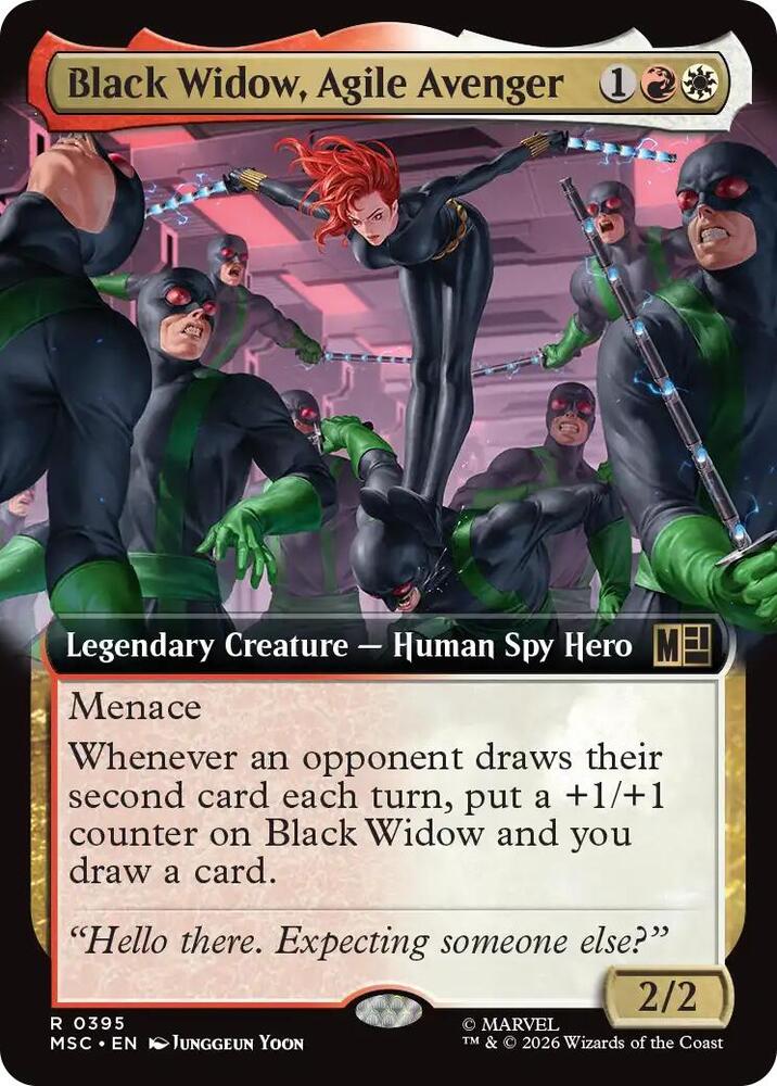 Black Widow Agile Avenger Extended Art 395 (Commander: Marvel Super Heroes)  - Extended Art | Good Games North
