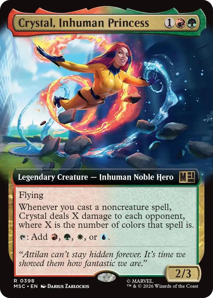 Crystal Inhuman Princess Extended Art 398 (Commander: Marvel Super Heroes)  - Extended Art | Good Games North