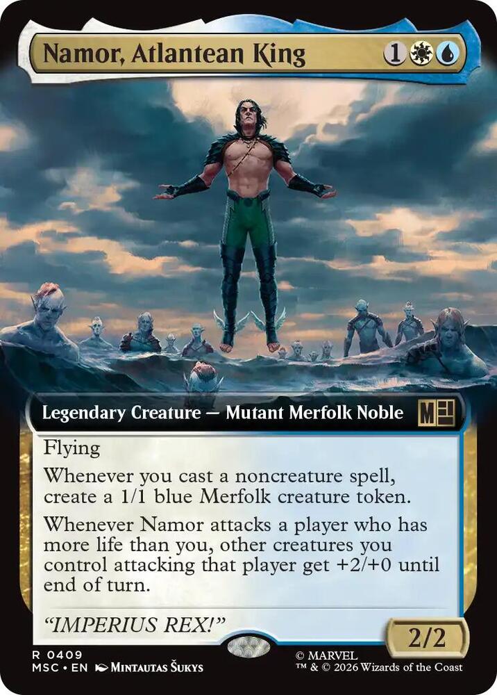 Namor Atlantean King Extended Art 409 (Commander: Marvel Super Heroes)  - Extended Art | Good Games North
