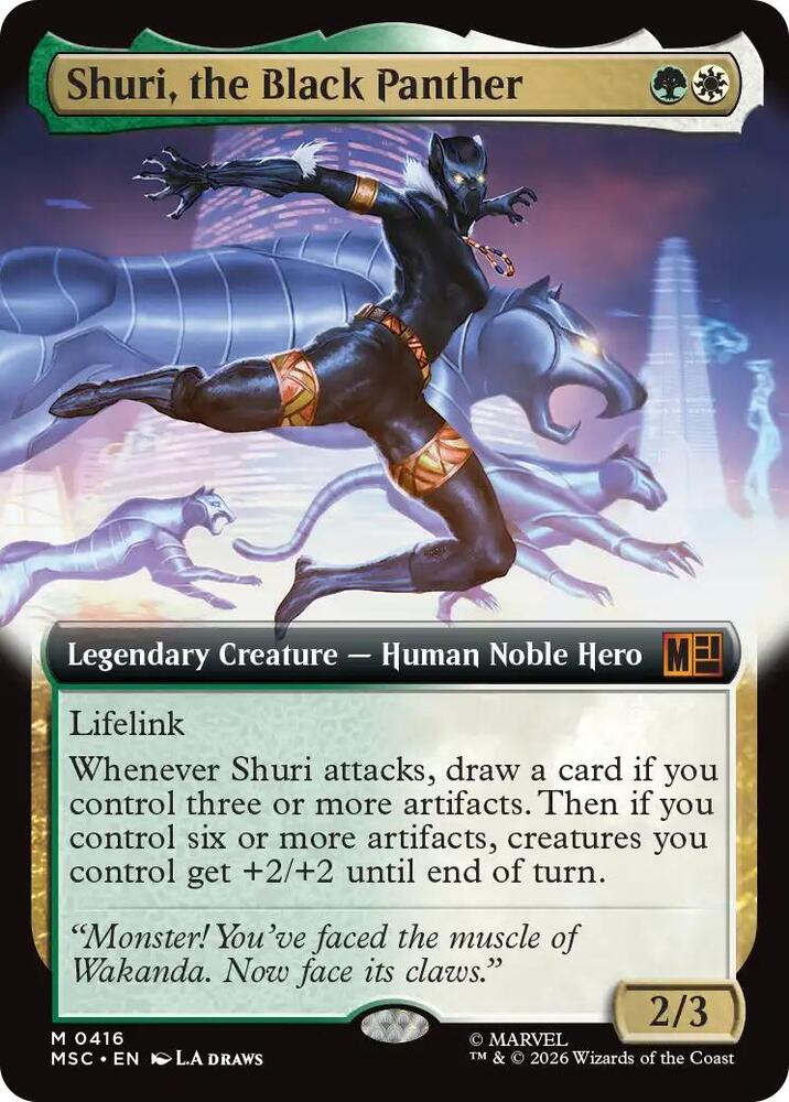 Shuri the Black Panther Extended Art 416 (Commander: Marvel Super Heroes)  - Extended Art | Good Games North