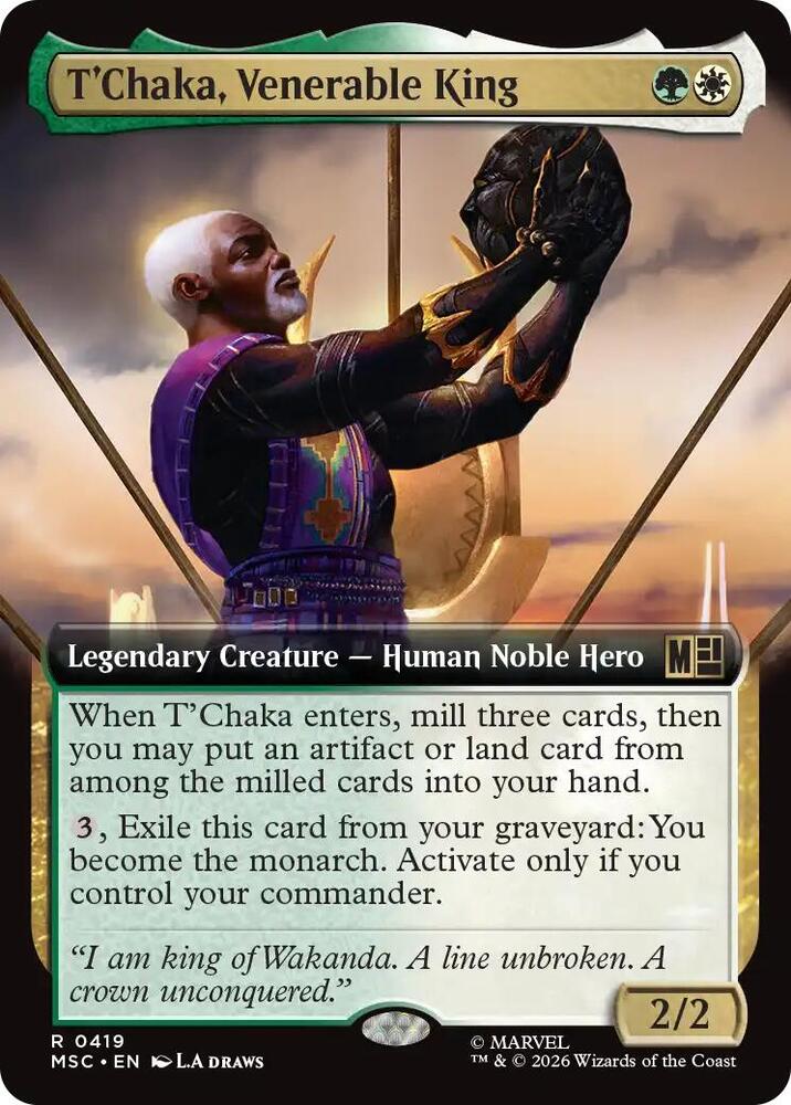 TChaka Venerable King Extended Art 419 (Commander: Marvel Super Heroes)  - Extended Art | Good Games North
