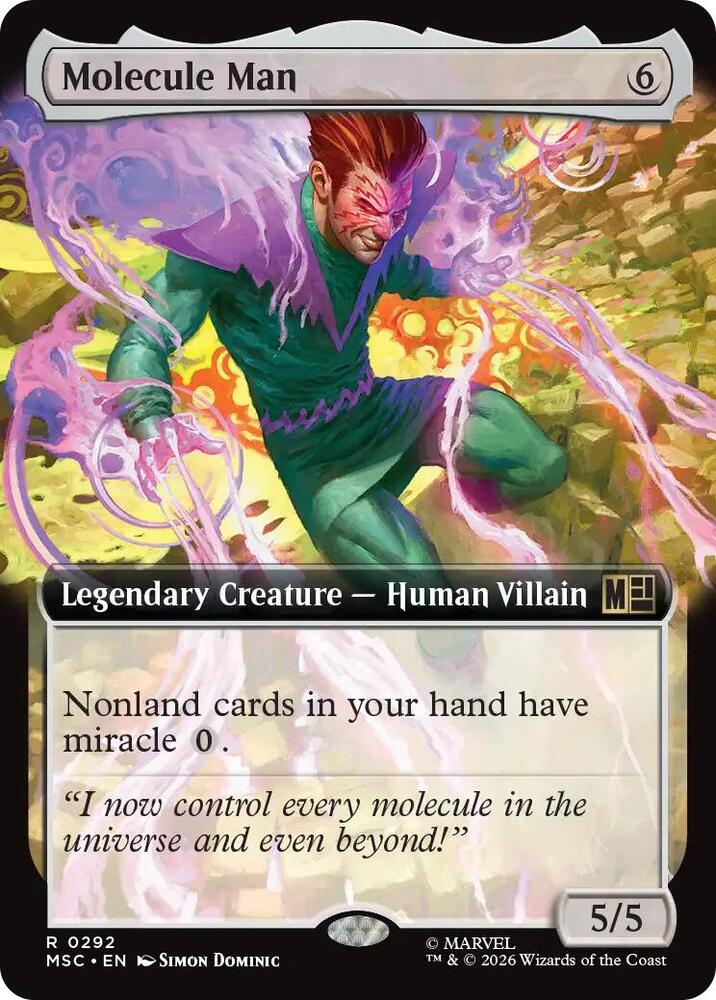 Molecule Man Extended Art 292 (Commander: Marvel Super Heroes)  - Extended Art | Good Games North