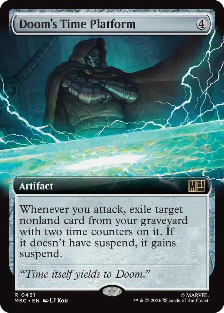 Dooms Time Platform Extended Art 431 (Commander: Marvel Super Heroes)  - Extended Art | Good Games North