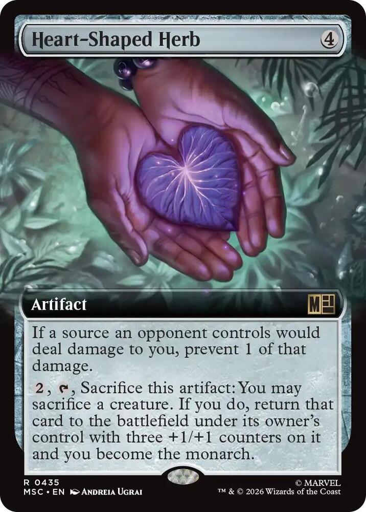 Heart Shaped Herb Extended Art 435 (Commander: Marvel Super Heroes)  - Extended Art | Good Games North