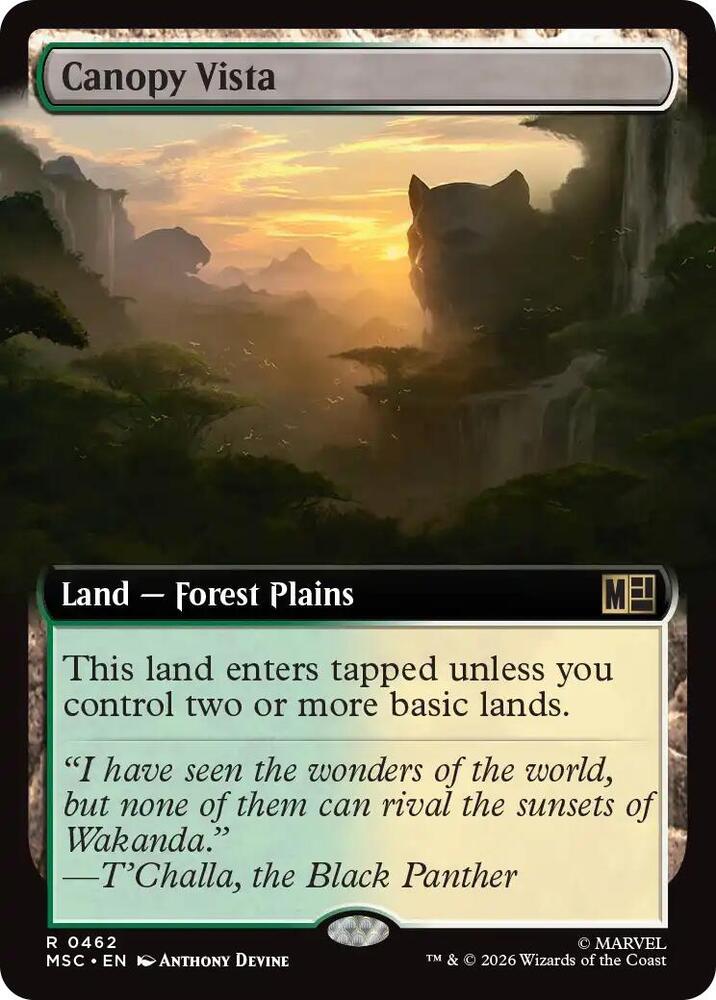 Canopy Vista Extended Art 462 (Commander: Marvel Super Heroes)  - Extended Art | Good Games North