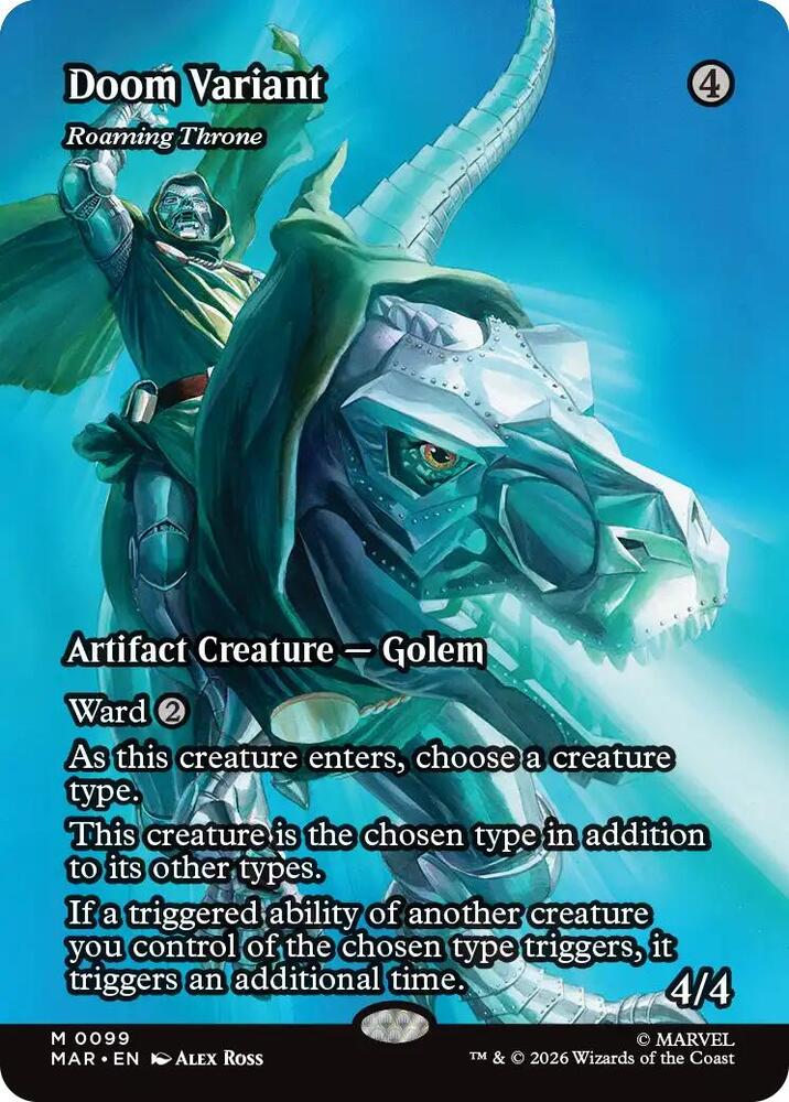 Doom Variant // Roaming Throne 99 (Marvel Universe Eternal-Legal)  - Borderless Foil | Good Games North