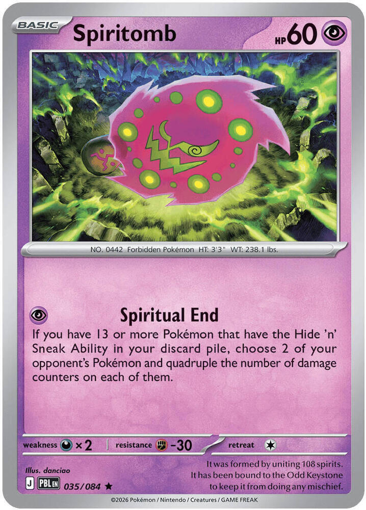 Spiritomb 035/084 (ME05: Pitch Black)  - Reverse holo | Good Games North