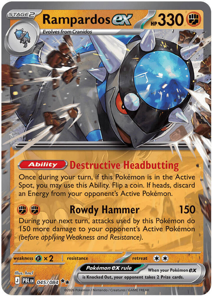 Rampardos ex 045/084 (ME05: Pitch Black)  - Holofoil | Good Games North