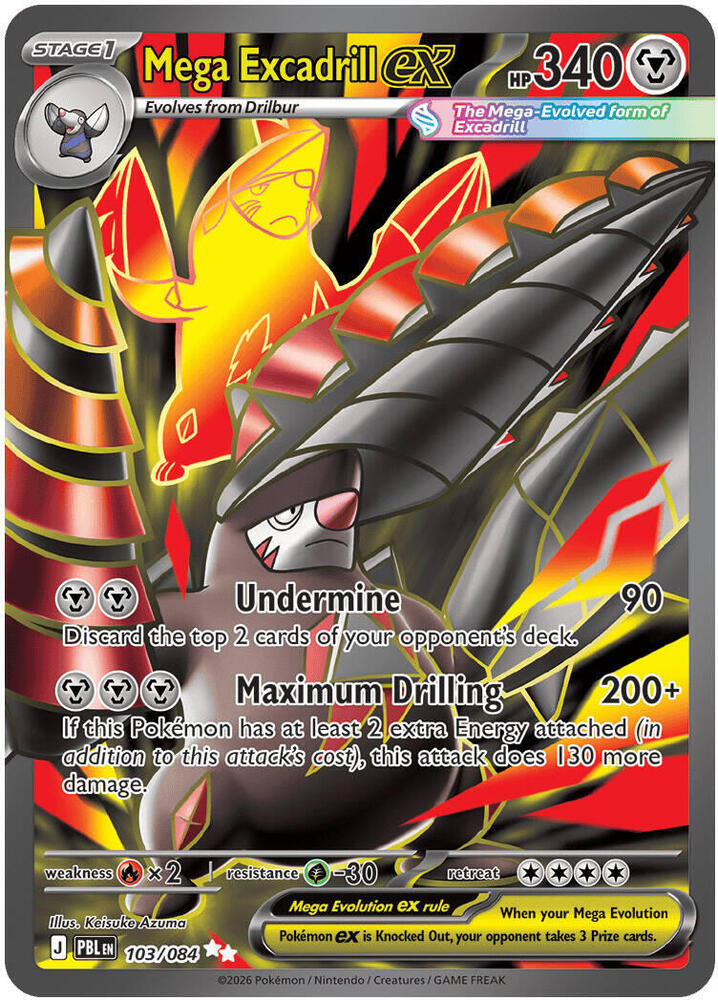 Mega Excadrill ex 103/084 (ME05: Pitch Black)  - Holofoil | Good Games North
