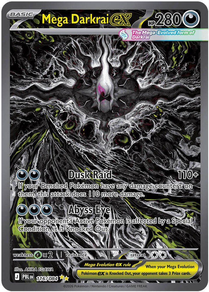 Mega Darkrai ex 116/084 (ME05: Pitch Black)  - Holofoil | Good Games North