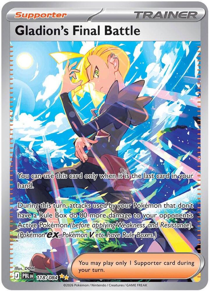 Gladion's Final Battle 118/084 (ME05: Pitch Black)  - Holofoil | Good Games North
