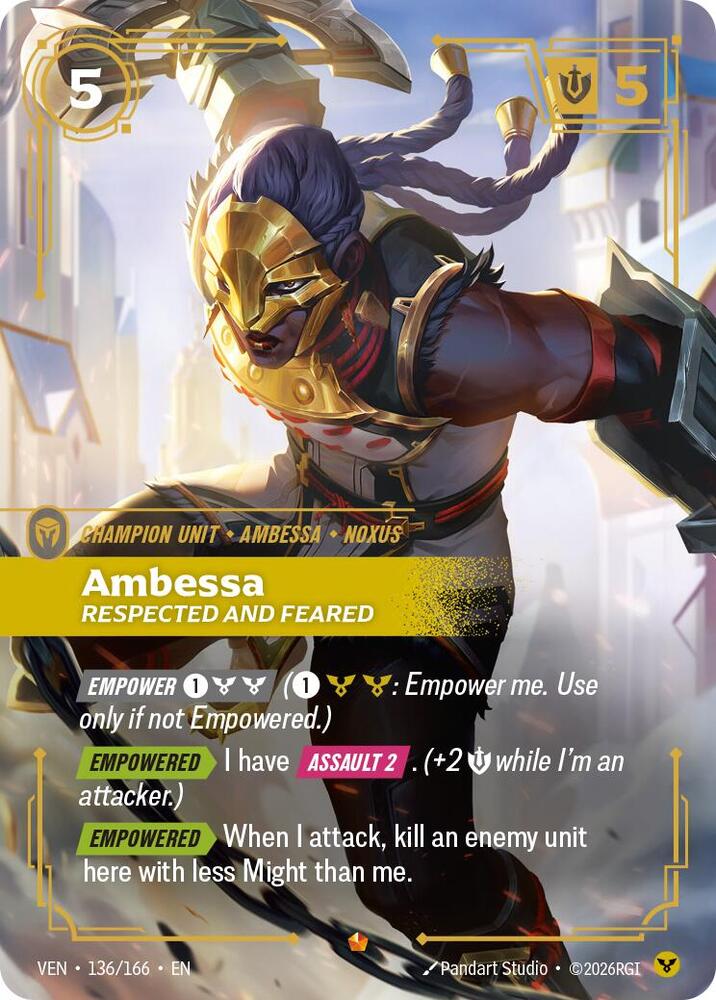 Ambessa - Respected and Feared 136/166 (Vendetta)  - Foil | Good Games North