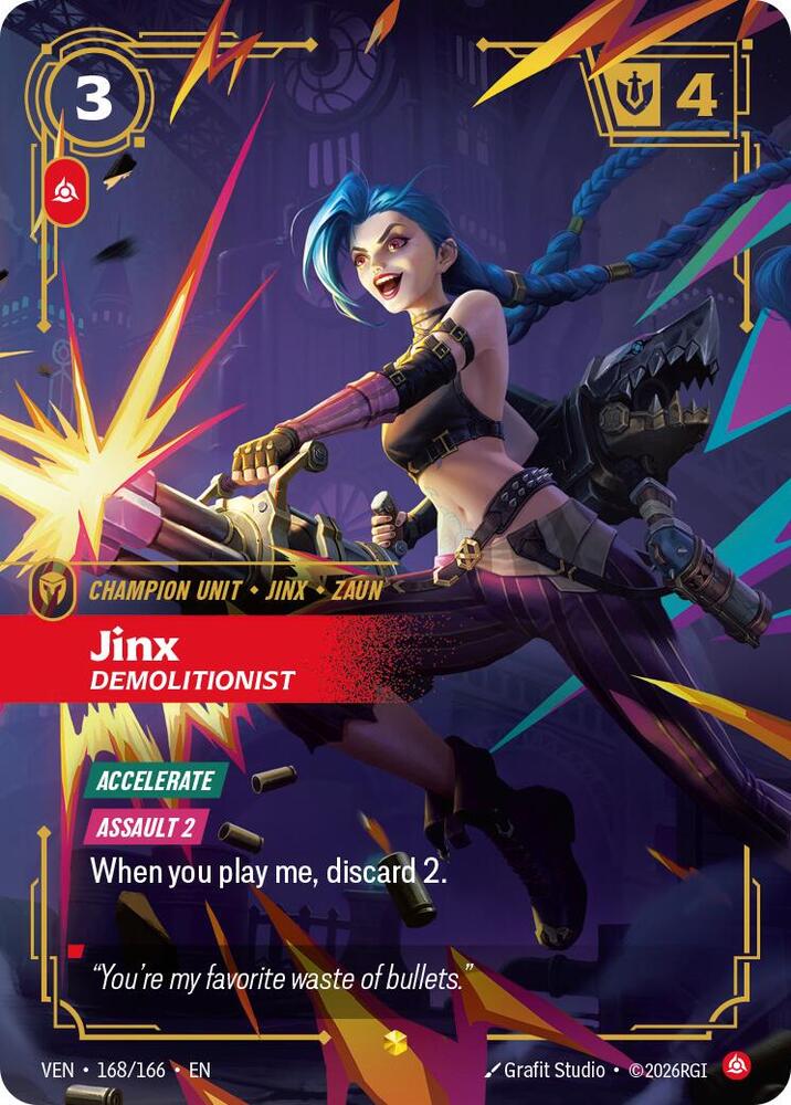 Jinx - Demolitionist 168/166 (Vendetta)  - Foil | Good Games North