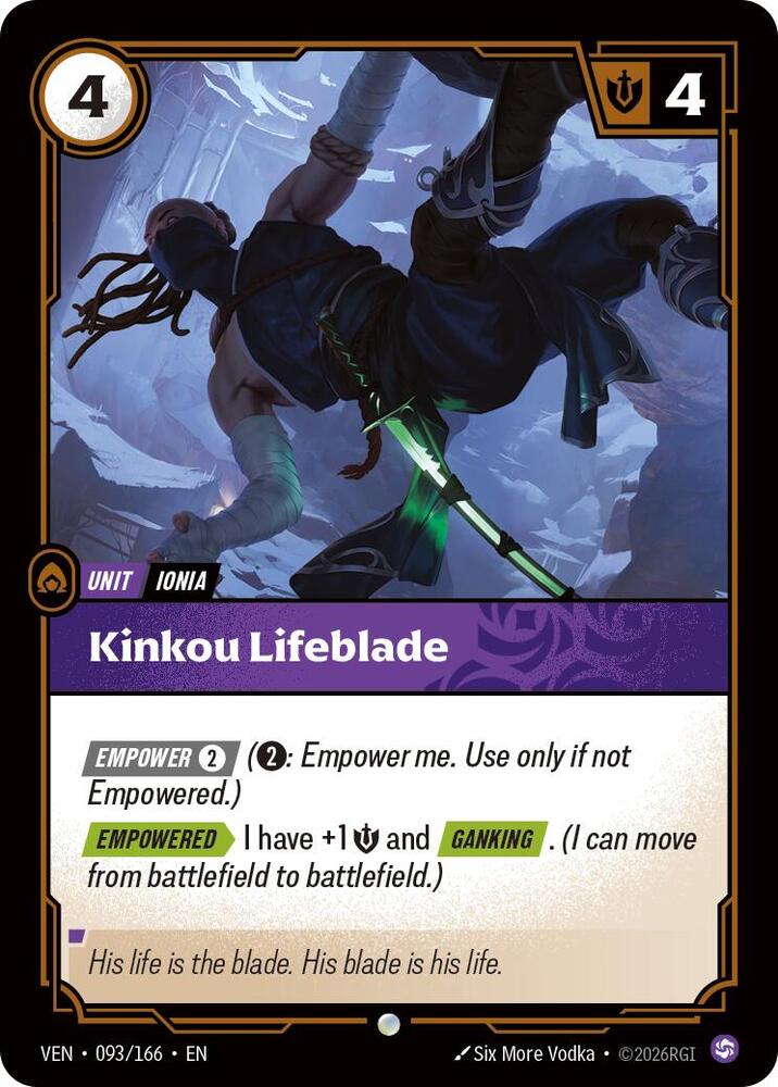 Kinkou Lifeblade 093/166 (Vendetta)  - Foil | Good Games North