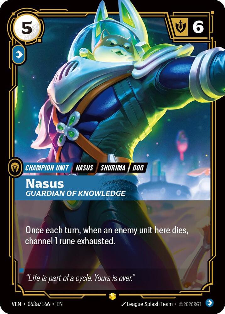 Nasus - Guardian of Knowledge 063a/166 (Vendetta)  - Foil | Good Games North