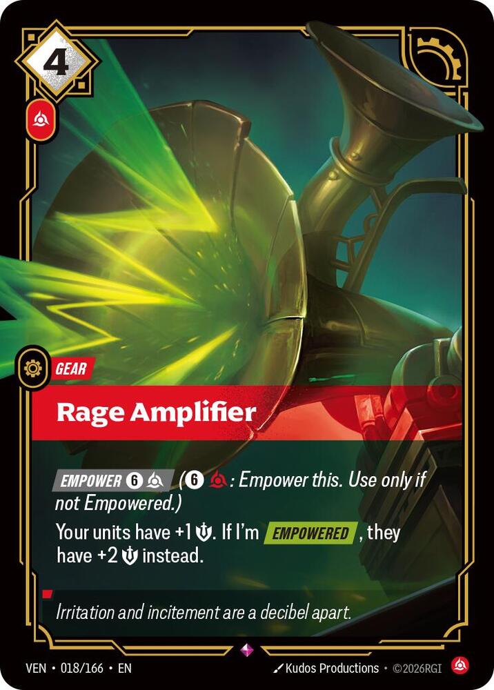 Rage Amplifier 018/166 (Vendetta)  - Foil | Good Games North