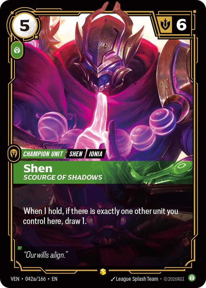 Shen - Scourge of Shadows 042a/166 (Vendetta)  - Foil | Good Games North