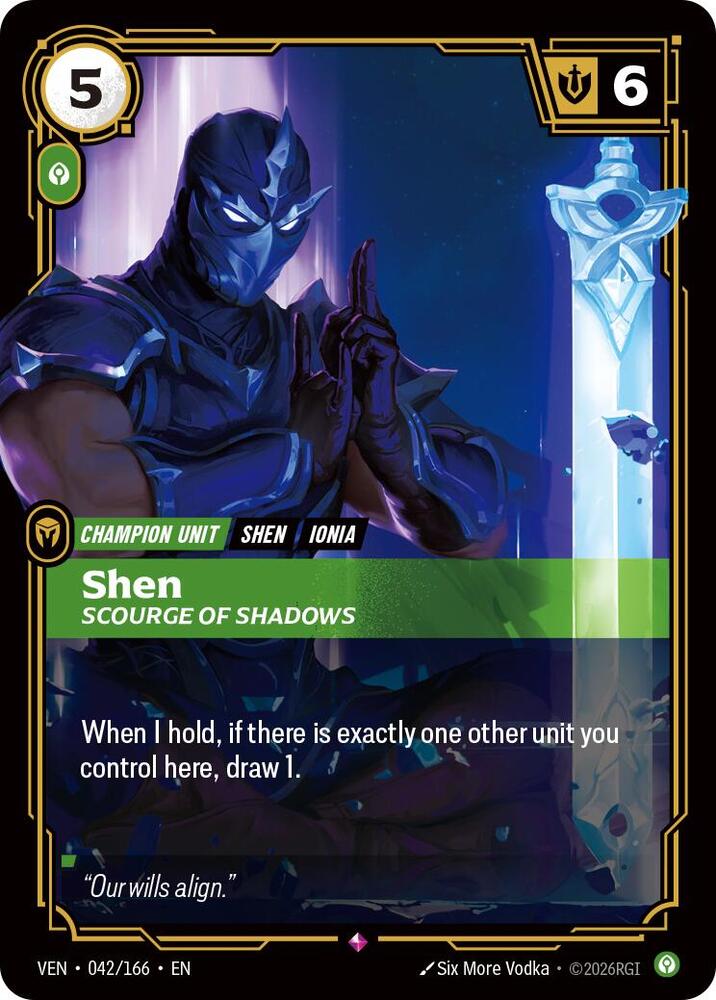 Shen - Scourge of Shadows 042/166 (Vendetta)  - Foil | Good Games North