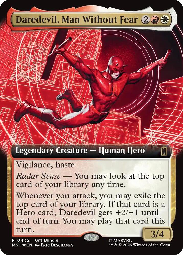 Daredevil Man Without Fear Extended Art 432 (Unique and Miscellaneous Promos)  - Foil | Good Games North