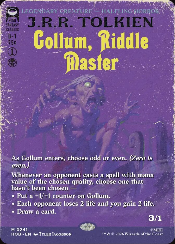 Gollum, Riddle Master 241 (The Hobbit)  - Borderless Foil | Good Games North