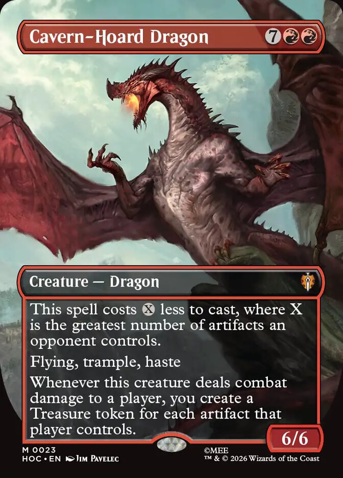 Cavern-Hoard Dragon 23 (The Hobbit: Eternal-Legal)  - Borderless Foil | Good Games North