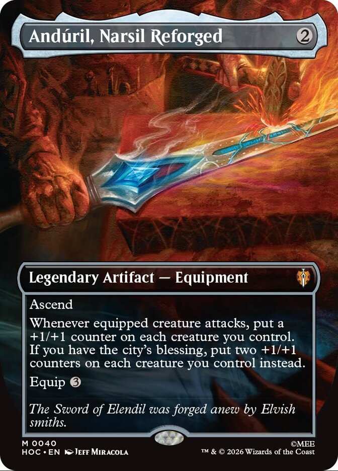 Andúril, Narsil Reforged 40 (The Hobbit: Eternal-Legal)  - Borderless Foil | Good Games North