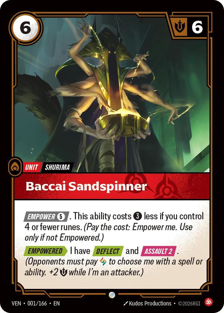 Baccai Sandspinner 001/166 (Vendetta)  | Good Games North