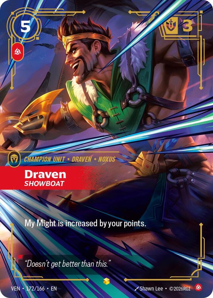 Draven - Showboat 172/166 (Vendetta)  - Foil | Good Games North