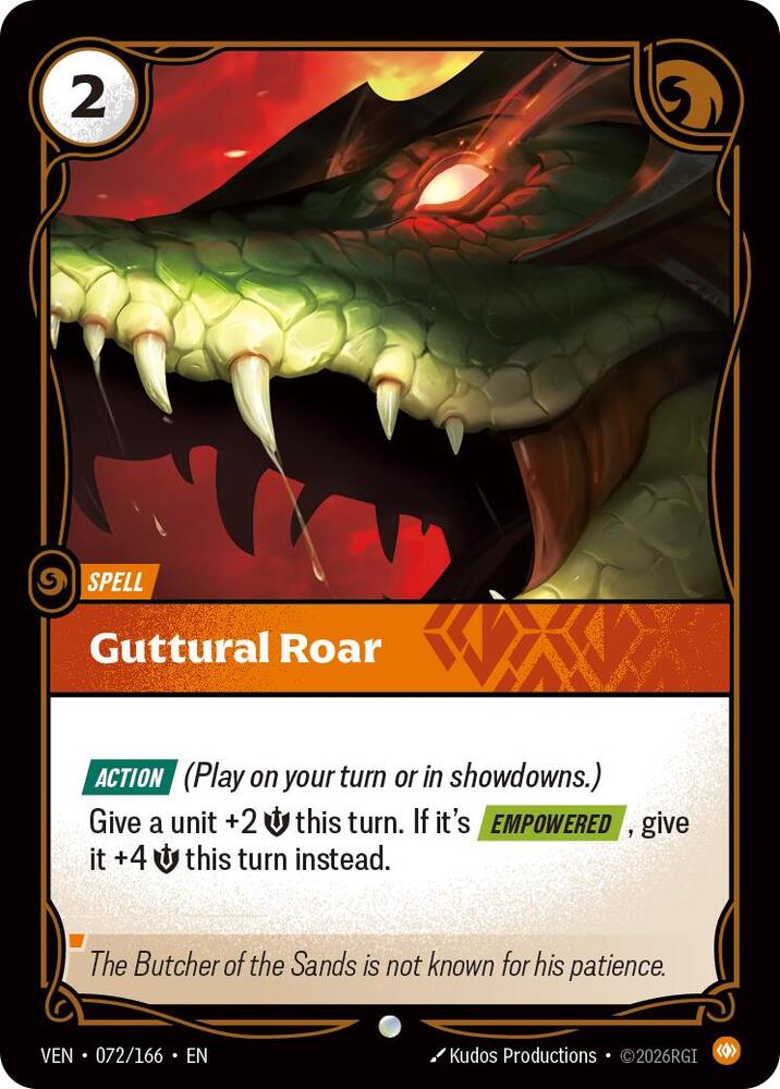 Guttural Roar 072/166 (Vendetta)  | Good Games North