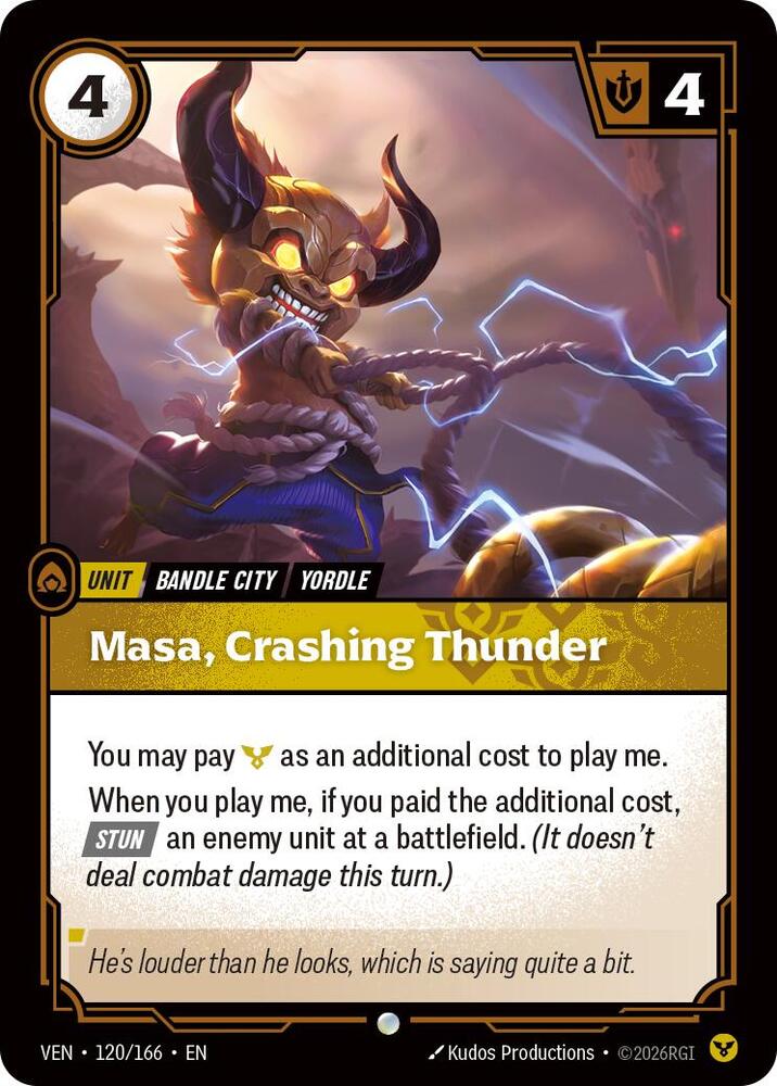 Masa, Crashing Thunder 120/166 (Vendetta)  | Good Games North
