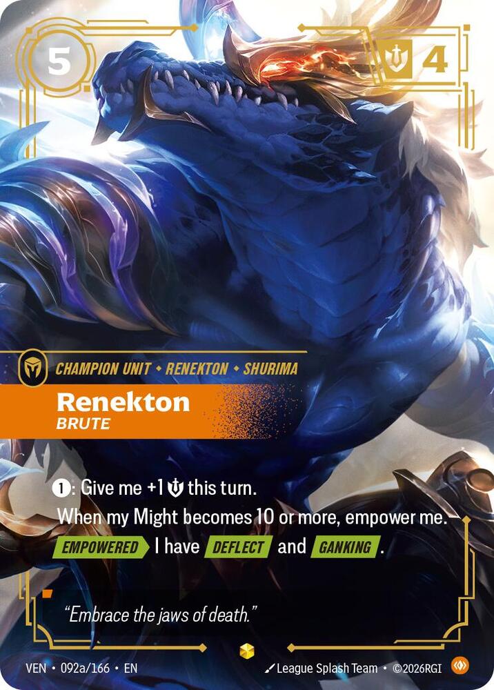 Renekton - Brute 092a/166 (Vendetta)  - Foil | Good Games North