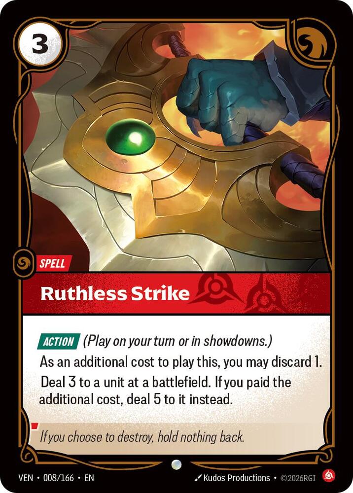Ruthless Strike 008/166 (Vendetta)  | Good Games North