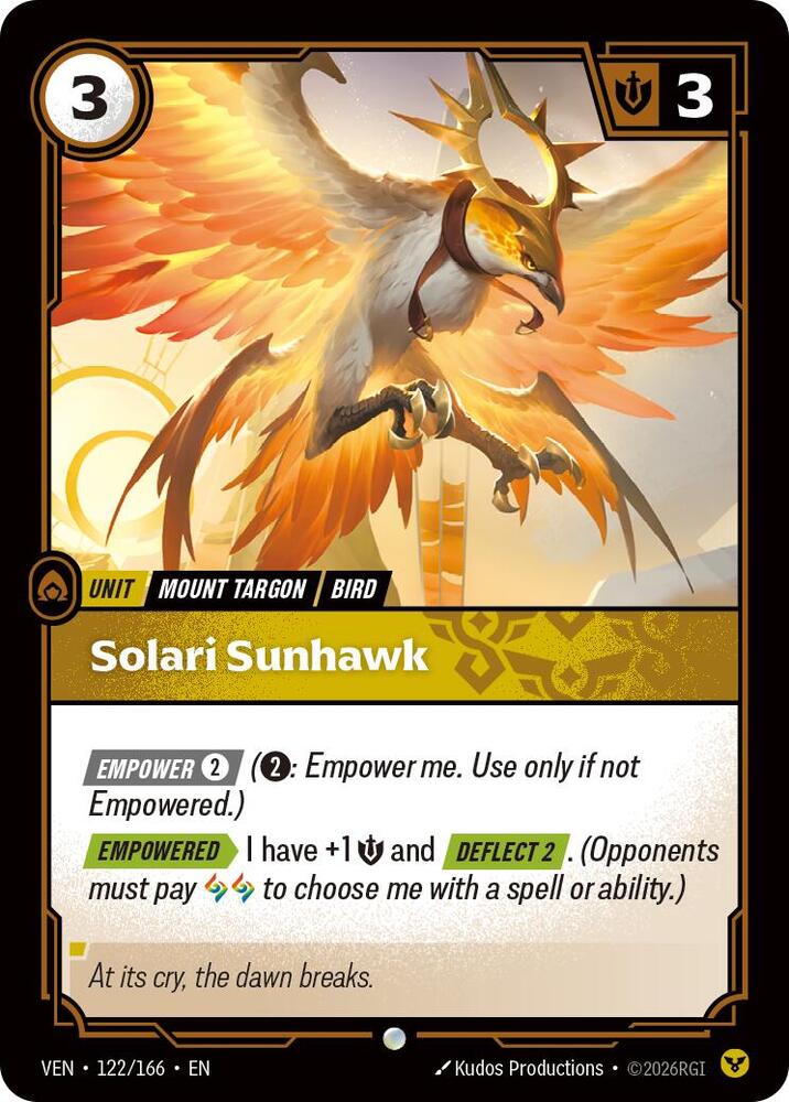 Solari Sunhawk 122/166 (Vendetta)  | Good Games North