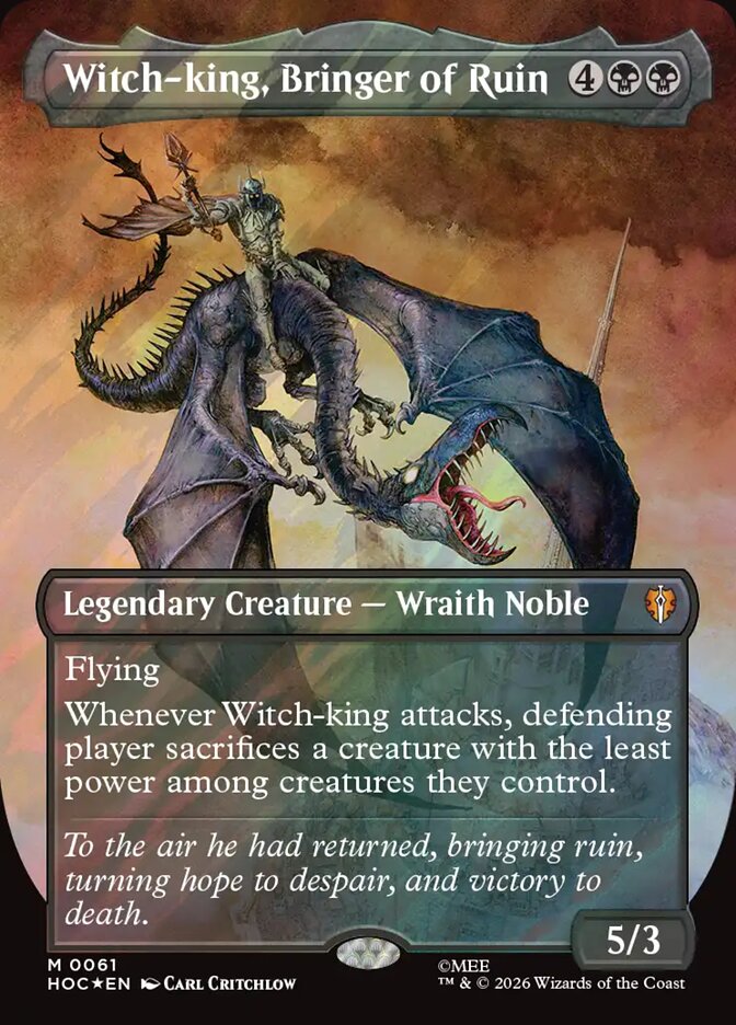 Witch-king, Bringer of Ruin 61 (The Hobbit: Eternal-Legal)  - Borderless Surge Foil | Good Games North