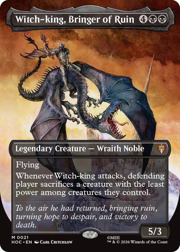 Witch-king, Bringer of Ruin 21 (The Hobbit: Eternal-Legal)  - Borderless Foil | Good Games North