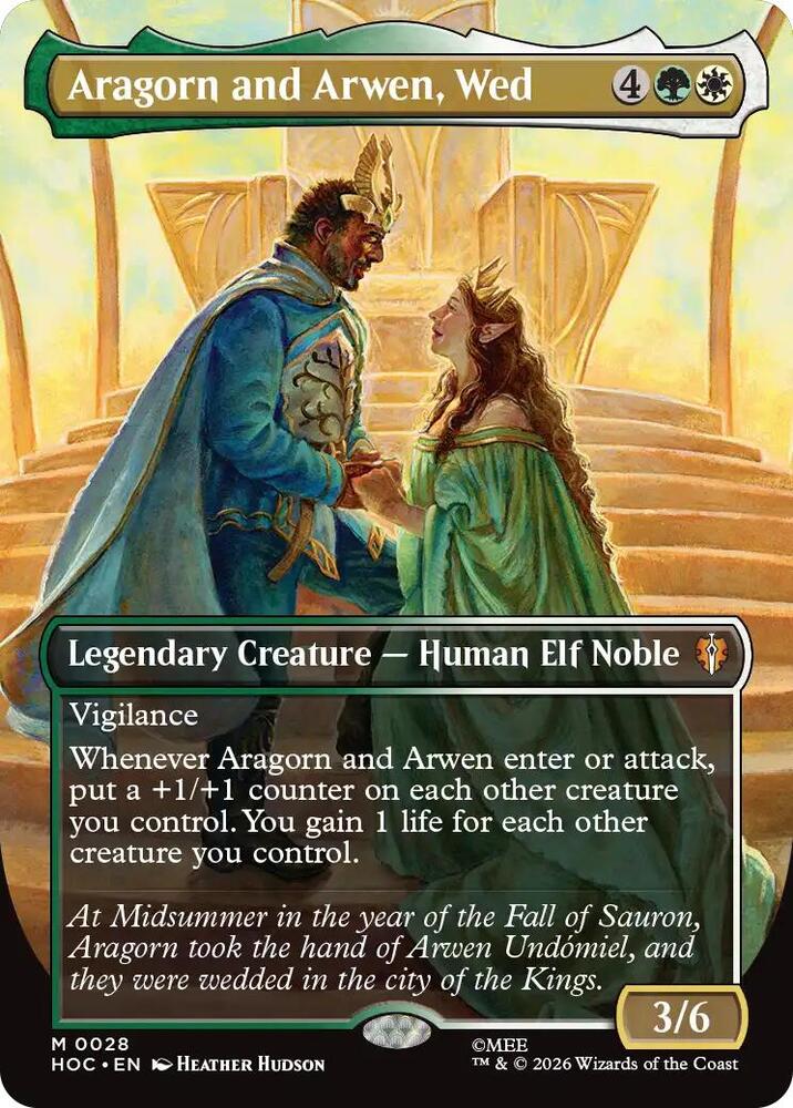 Aragorn and Arwen, Wed 28 (The Hobbit: Eternal-Legal)  - Borderless Foil | Good Games North