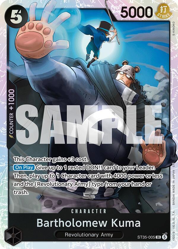 Bartholomew Kuma ST35-005 (Starter Deck 35: RED/BLACK Sabo)  - Foil | Good Games North