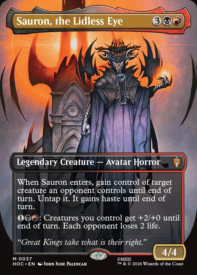 Sauron, the Lidless Eye 37 (The Hobbit: Eternal-Legal)  - Borderless Foil | Good Games North
